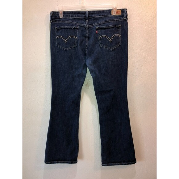 Levis 518 Womens Size 17 18 33 x 32 Dark Wash Super Low Rise Bootcut Denim Jeans - Picture 6 of 10